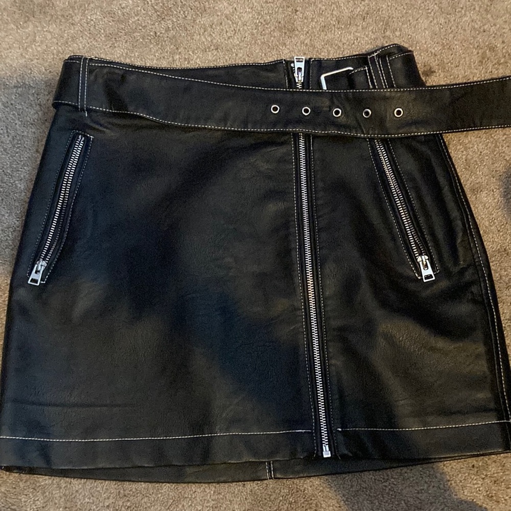 Top shop leather skirt